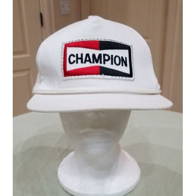 Champion Spark Plug Vintage Snapback W/Rope Baseball Cap Hat White Patch Logo  eb-33580333